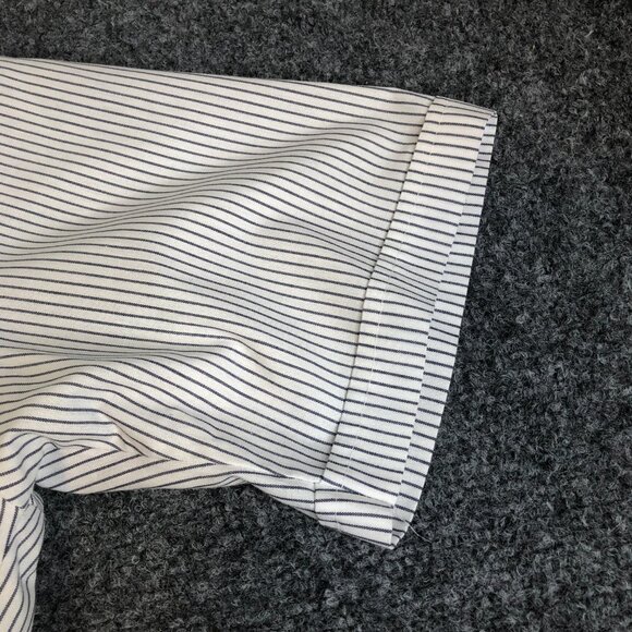 Unitog Short Mens 15 15.5 White Blue USA Hickory Stripe Uniform Worker 70s 80s - Picture 3 of 10